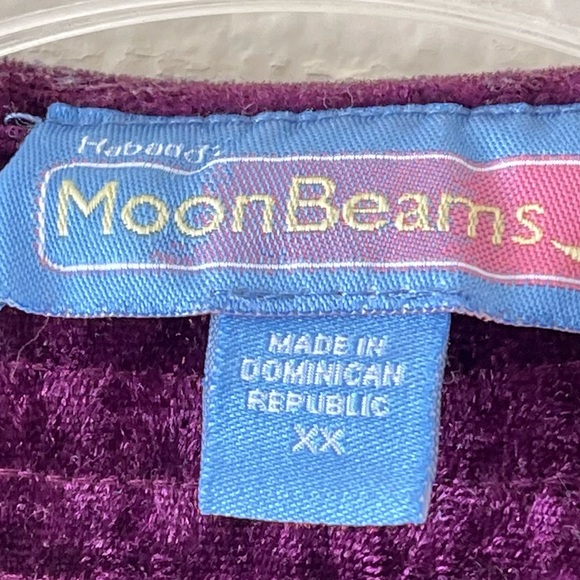 Moonbeams PURPLEE Robe House Coat crushed velvet snap front Size XXL. - Picture 14 of 14